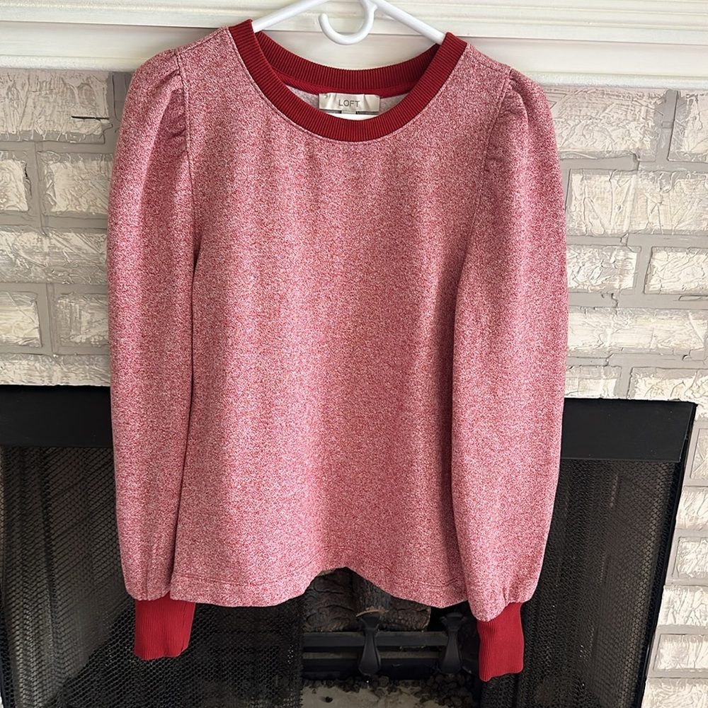 LOFT Red Sweatshirt